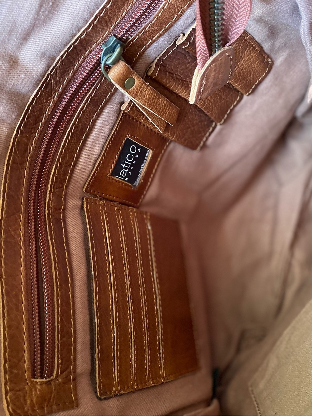NEW Latico Lizzie Leather Walnut Brown Tote - Picture 9 of 9